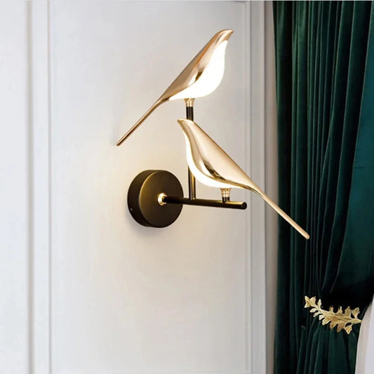 Nordic Golden Bird Wall Lights